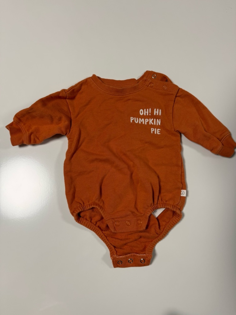 Carter's Orange "OH! HI PUMPKIN PIE" Long-Sleeve Baby Bodysuit